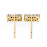 WOKE ™ VVS-F Lab Grown .650 Carat Marquise cut Diamond earrings in 14/18k Gold