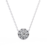 WOKE ™ VVS-F Lab Grown Diamond .85 Carat Round halo chain pendant