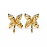 WOKE ™ VVS-F Lab Grown .650 Carat Marquise cut Diamond earrings in 14/18k Gold