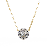 WOKE ™ VVS-F Lab Grown Diamond .85 Carat Round halo chain pendant
