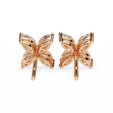 WOKE ™ VVS-F Lab Grown .650 Carat Marquise cut Diamond earrings in 14/18k Gold