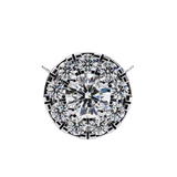 WOKE ™ VVS-F Lab Grown Diamond .85 Carat Round halo chain pendant
