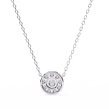 WOKE ™ VVS-F Lab Grown Diamond .85 Carat Round halo chain pendant