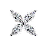 WOKE ™ VVS-F Lab Grown .650 Carat Marquise cut Diamond earrings in 14/18k Gold