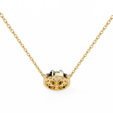 WOKE ™ VVS-F Lab Grown Diamond .85 Carat Round halo chain pendant