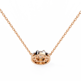 WOKE ™ VVS-F Lab Grown Diamond .85 Carat Round halo chain pendant