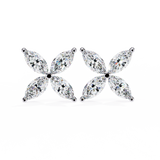 WOKE ™ VVS-F Lab Grown .650 Carat Marquise cut Diamond earrings in 14/18k Gold
