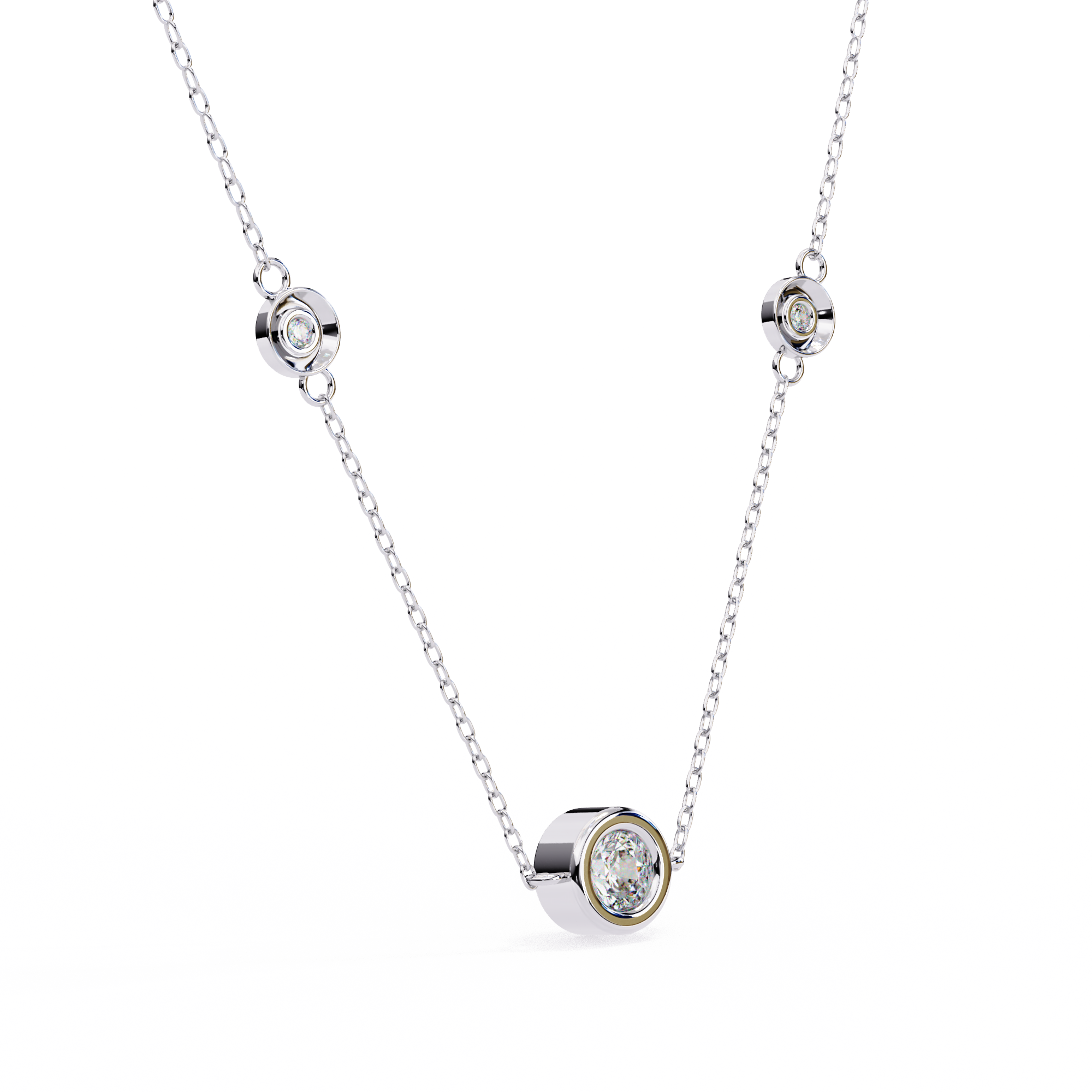 WOKE ™ VVS-F Lab Grown Diamond .85 Carat Hexagonal chain pendant