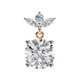 WOKE ™ VVS-F Lab Grown 2.6 Carat Marquise cut Diamond earrings in 14/18k Gold