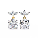 WOKE ™ VVS-F Lab Grown 2.6 Carat Marquise cut Diamond earrings in 14/18k Gold