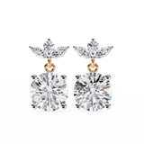 WOKE ™ VVS-F Lab Grown 2.6 Carat Marquise cut Diamond earrings in 14/18k Gold