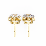 WOKE ™ VVS-F Lab Grown 2.6 Carat Marquise cut Diamond earrings in 14/18k Gold