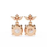 WOKE ™ VVS-F Lab Grown 2.6 Carat Marquise cut Diamond earrings in 14/18k Gold