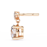 WOKE ™ VVS-F Lab Grown 2.6 Carat Marquise cut Diamond earrings in 14/18k Gold