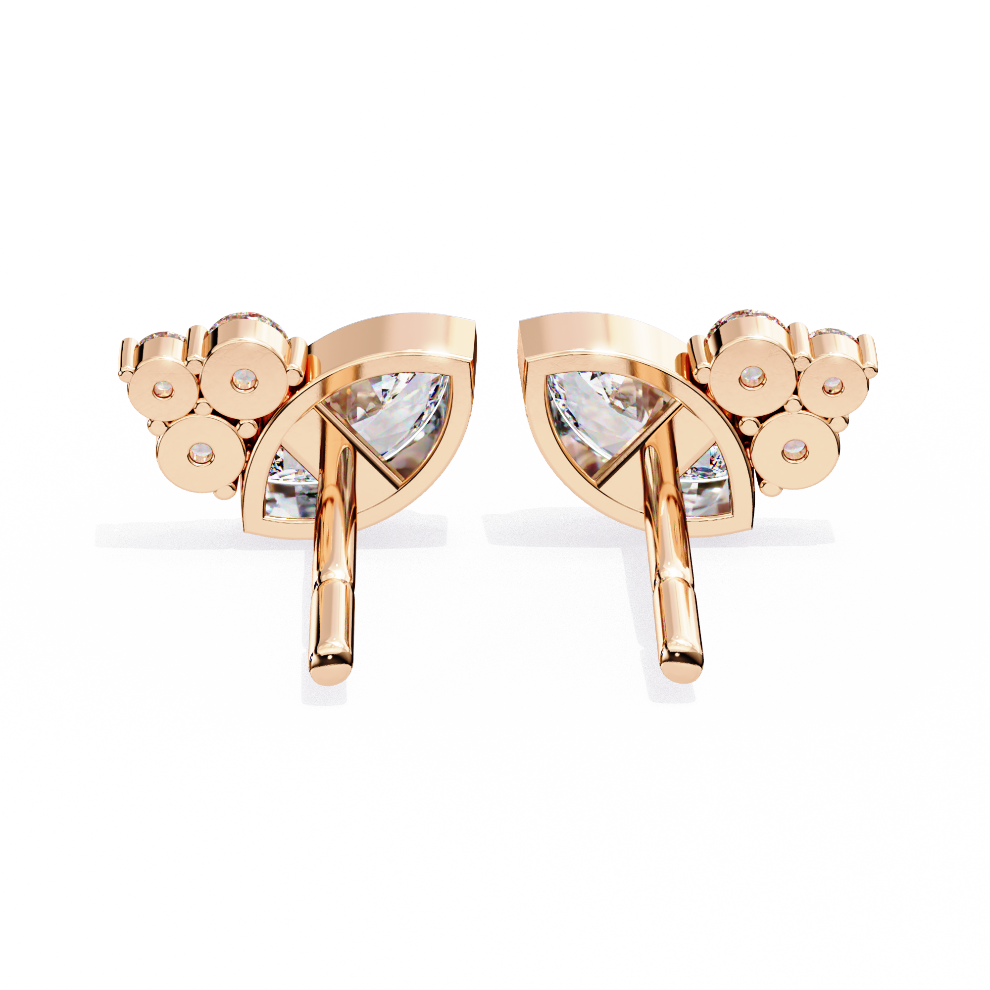 WOKE ™ VVS-F Lab Grown 1.6 Carat Marquise cut Diamond earrings in 14/18k Gold