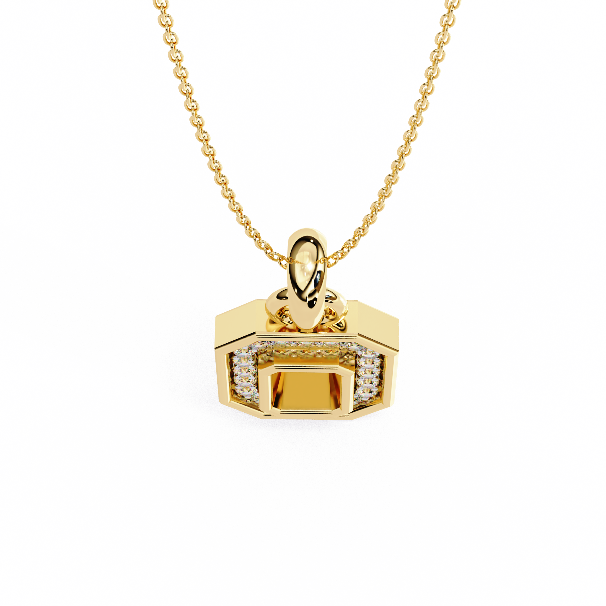 WOKE ™ VVS-F Lab Grown Diamond .50 Carat Hexagonal pendant (NO CHAIN)