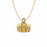 WOKE ™ VVS-F Lab Grown Diamond .50 Carat Hexagonal pendant (NO CHAIN)