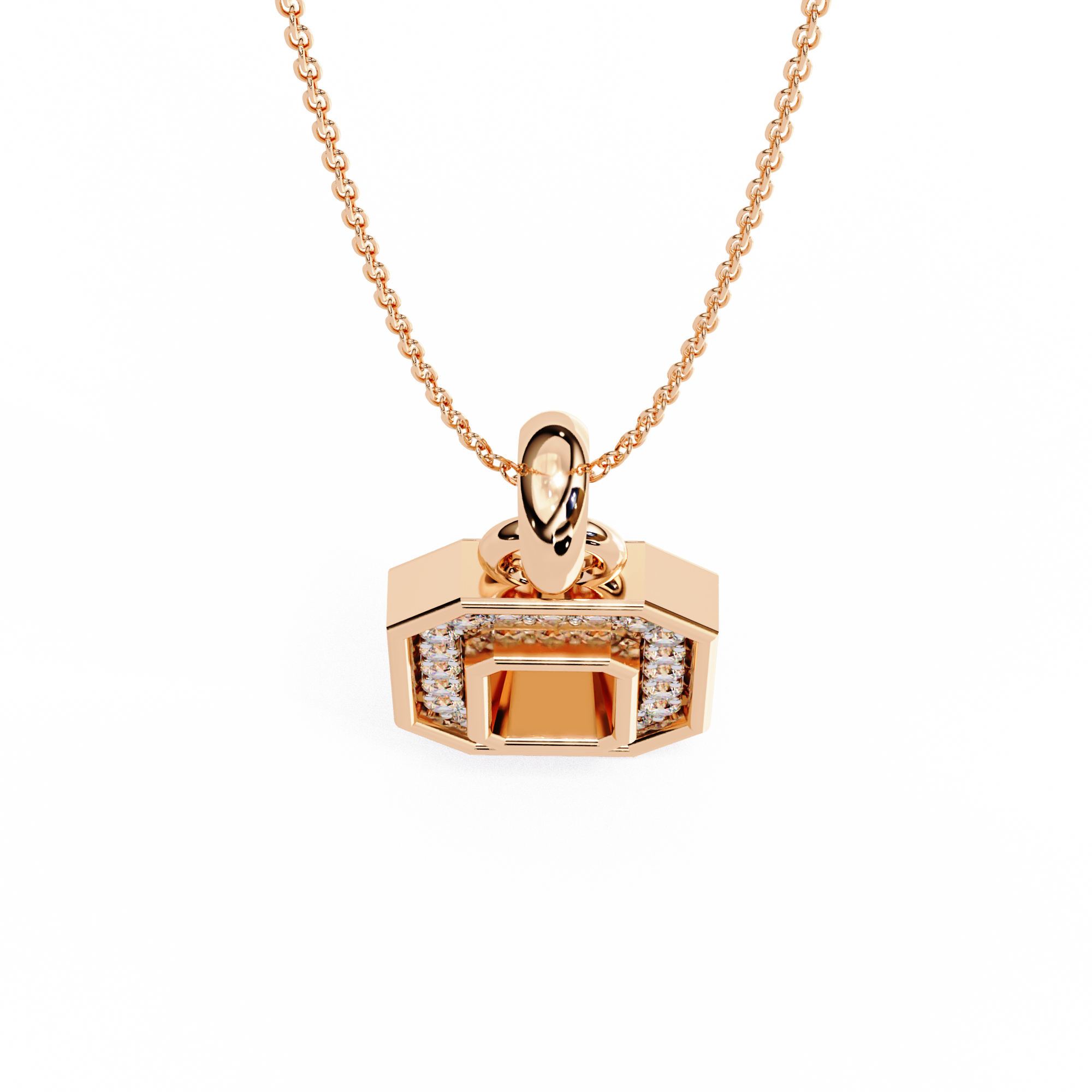 WOKE ™ VVS-F Lab Grown Diamond .50 Carat Hexagonal pendant (NO CHAIN)