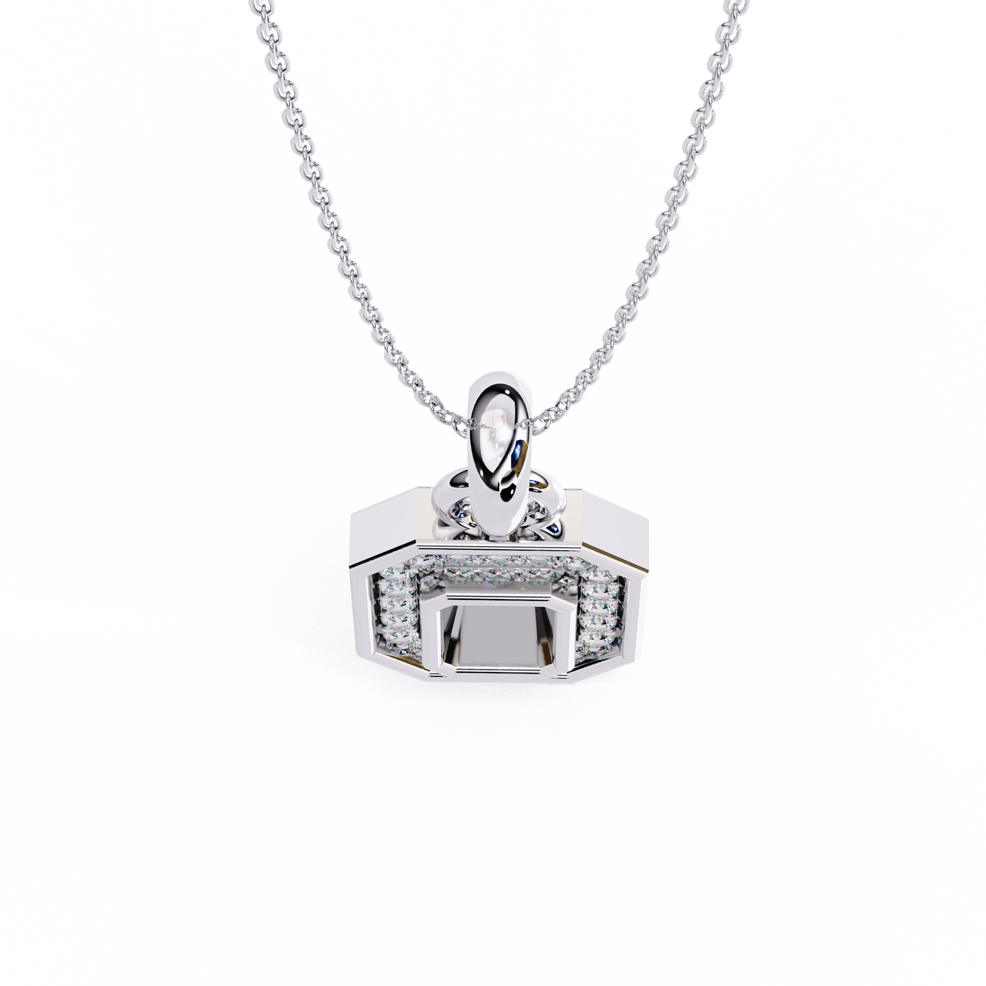 WOKE ™ VVS-F Lab Grown Diamond .50 Carat Hexagonal pendant (NO CHAIN)