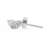 WOKE ™ VVS-F Lab Grown 1.6 Carat Marquise cut Diamond earrings in 14/18k Gold