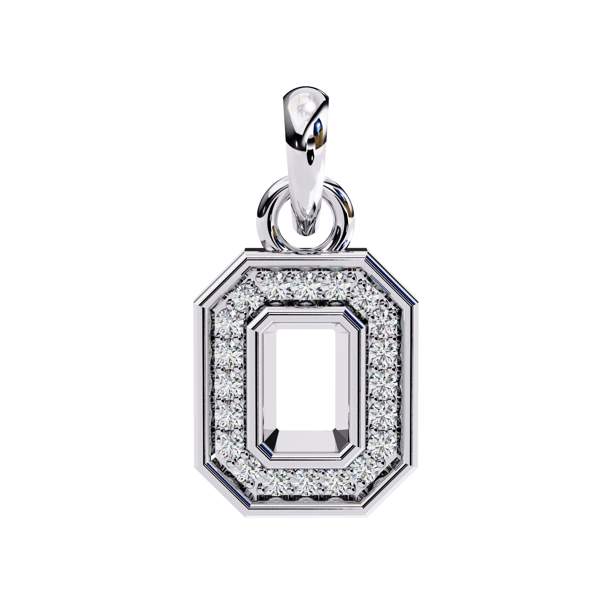 WOKE ™ VVS-F Lab Grown Diamond .50 Carat Hexagonal pendant (NO CHAIN)