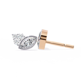 WOKE ™ VVS-F Lab Grown 1.6 Carat Marquise cut Diamond earrings in 14/18k Gold