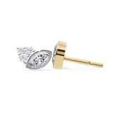 WOKE ™ VVS-F Lab Grown 1.6 Carat Marquise cut Diamond earrings in 14/18k Gold