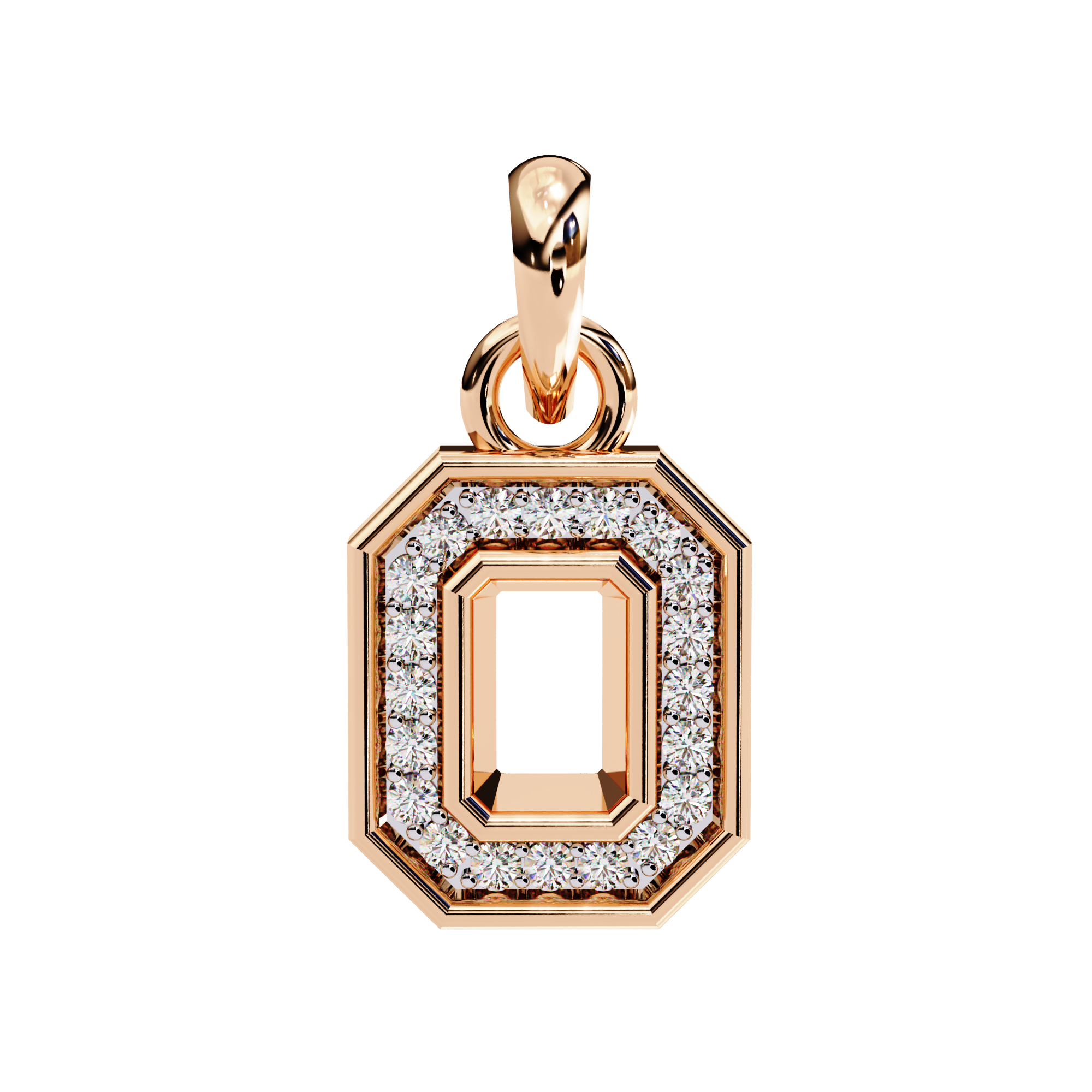 WOKE ™ VVS-F Lab Grown Diamond .50 Carat Hexagonal pendant (NO CHAIN)