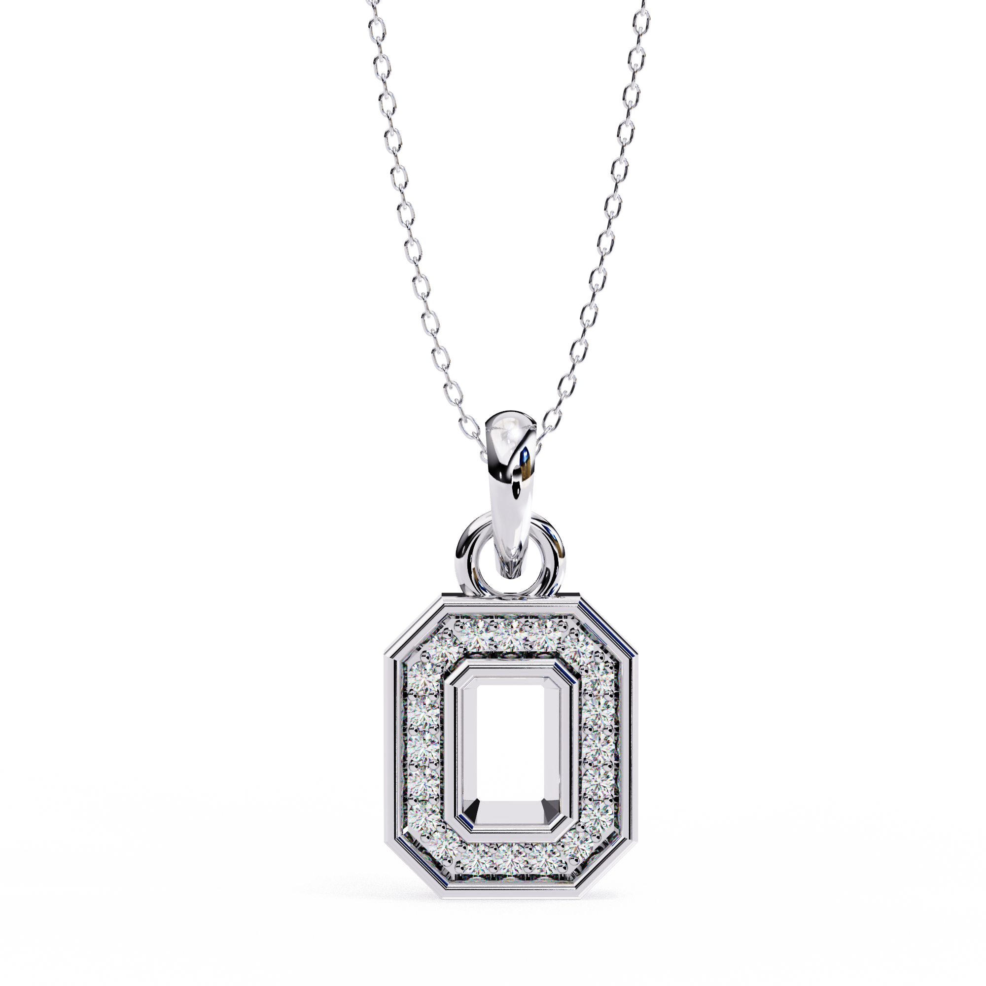 WOKE ™ VVS-F Lab Grown Diamond .50 Carat Hexagonal pendant (NO CHAIN)