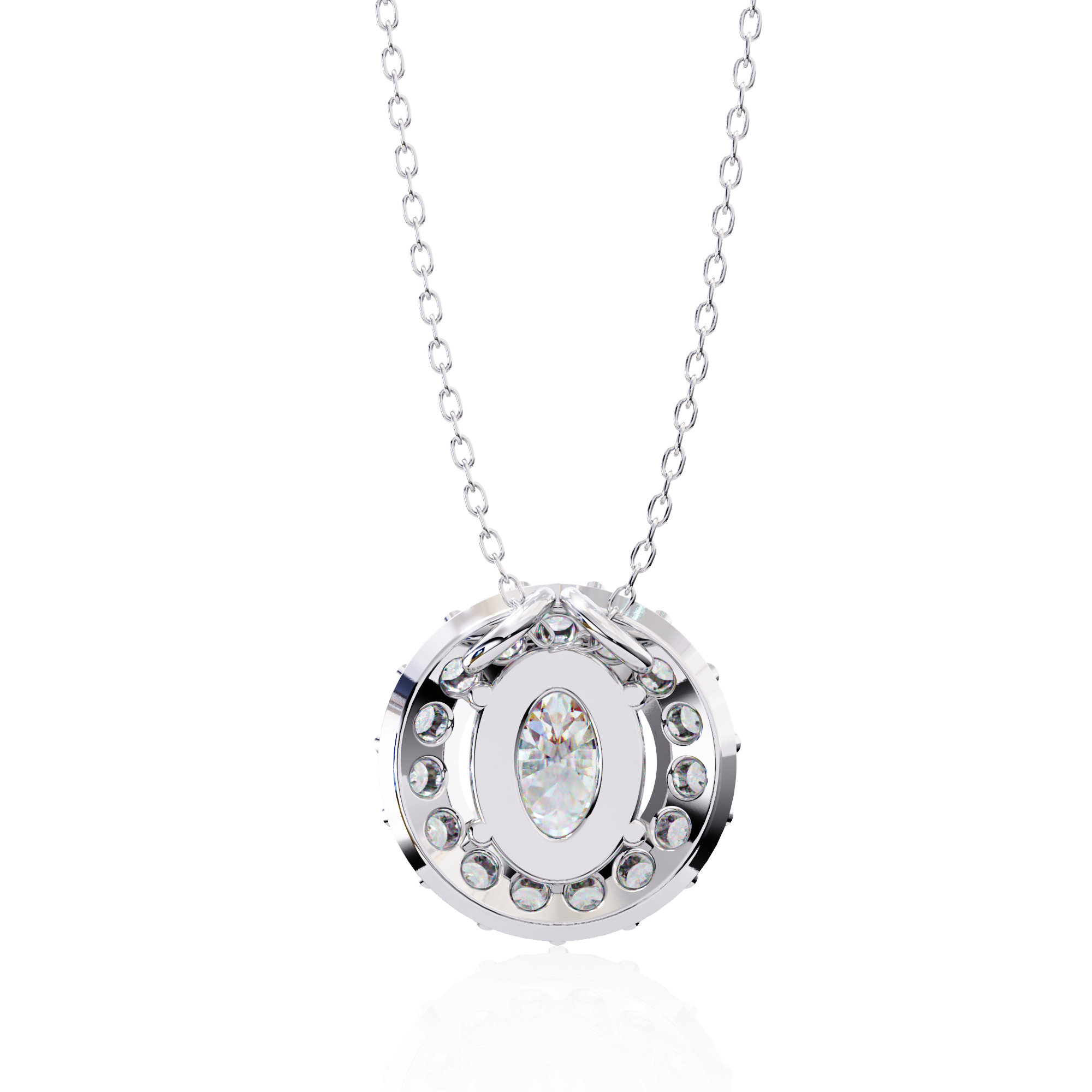 WOKE ™ VVS-F Lab Grown Diamond .80 Carat Halo pendant (NO CHAIN)