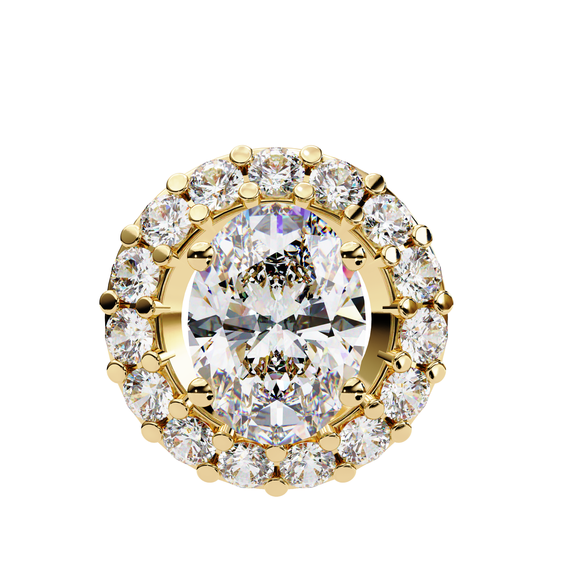 WOKE ™ VVS-F Lab Grown Diamond .80 Carat Halo pendant (NO CHAIN)