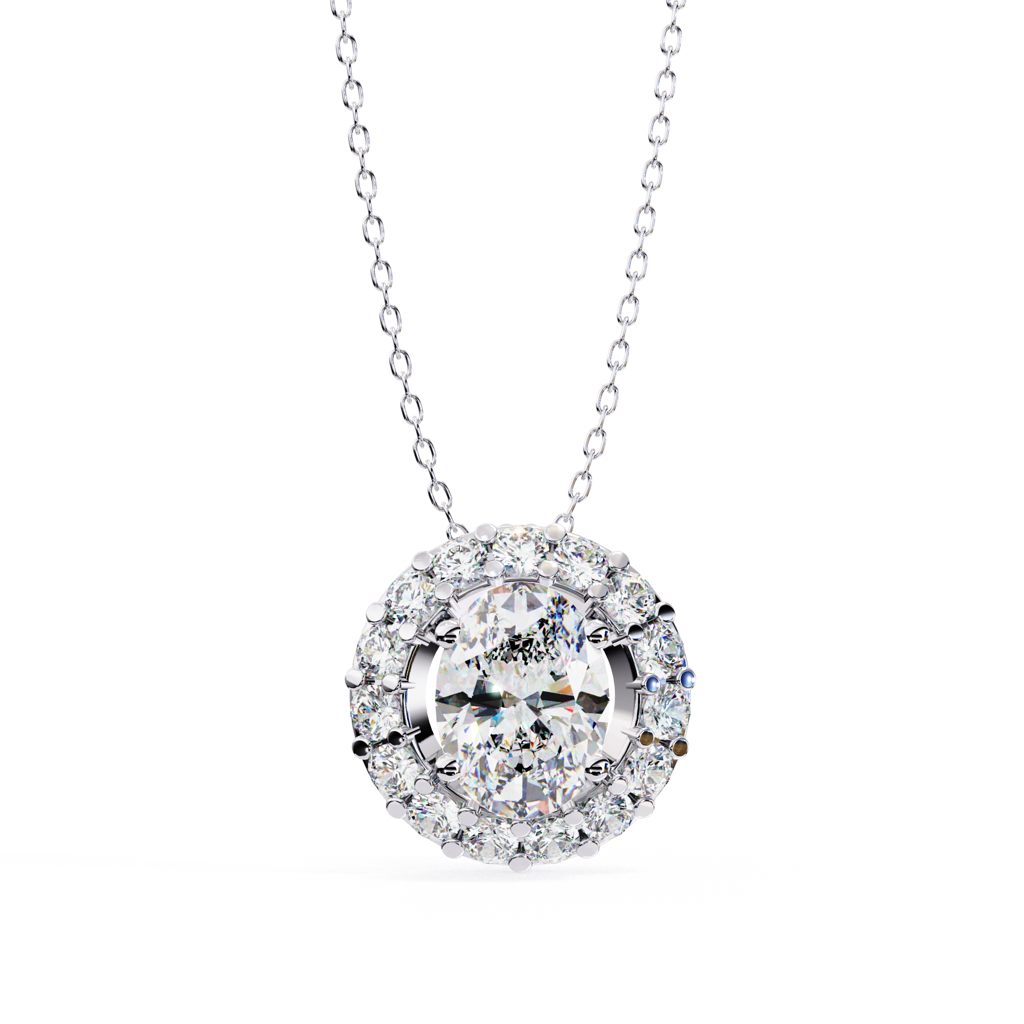 WOKE ™ VVS-F Lab Grown Diamond .80 Carat Halo pendant (NO CHAIN)