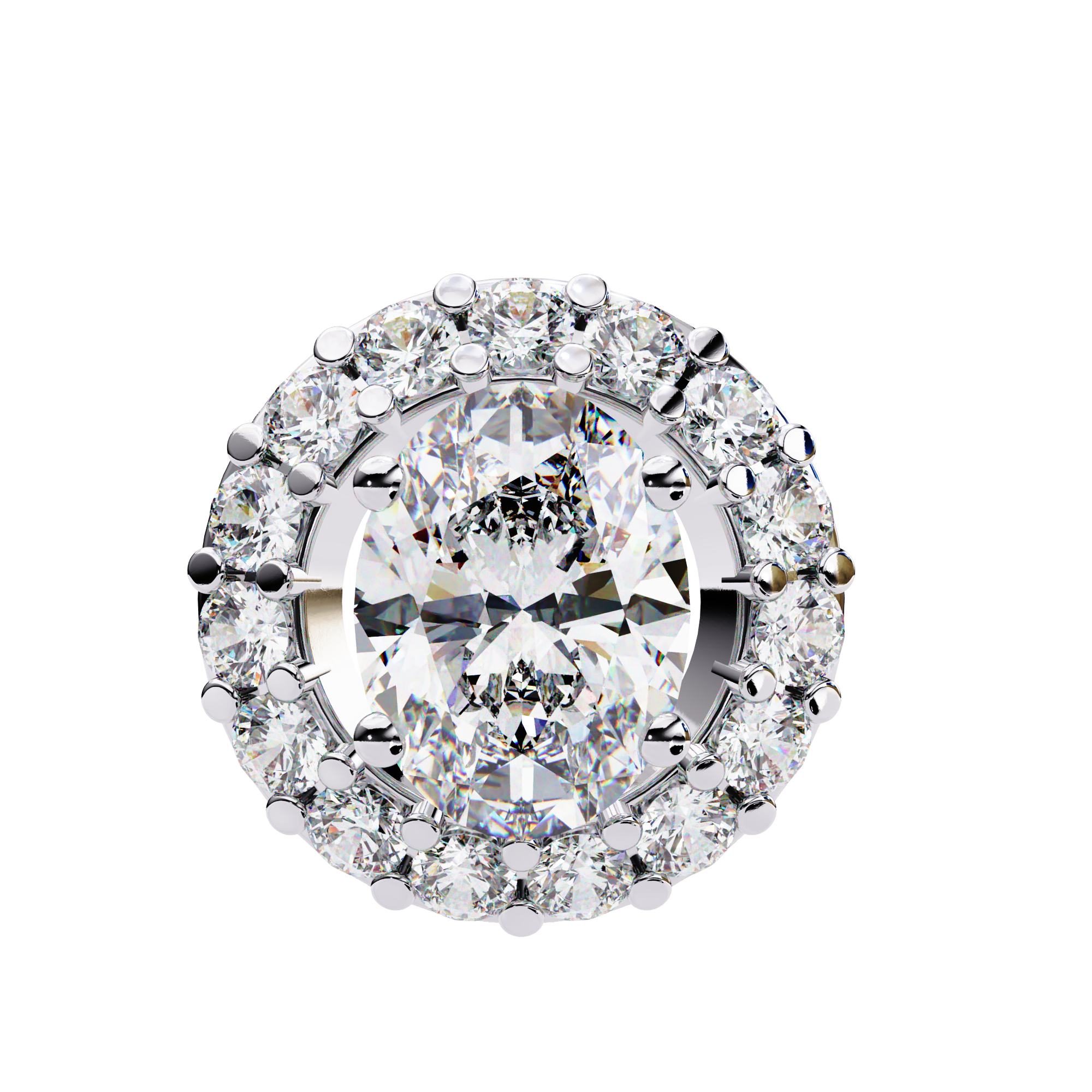 WOKE ™ VVS-F Lab Grown Diamond .80 Carat Halo pendant (NO CHAIN)