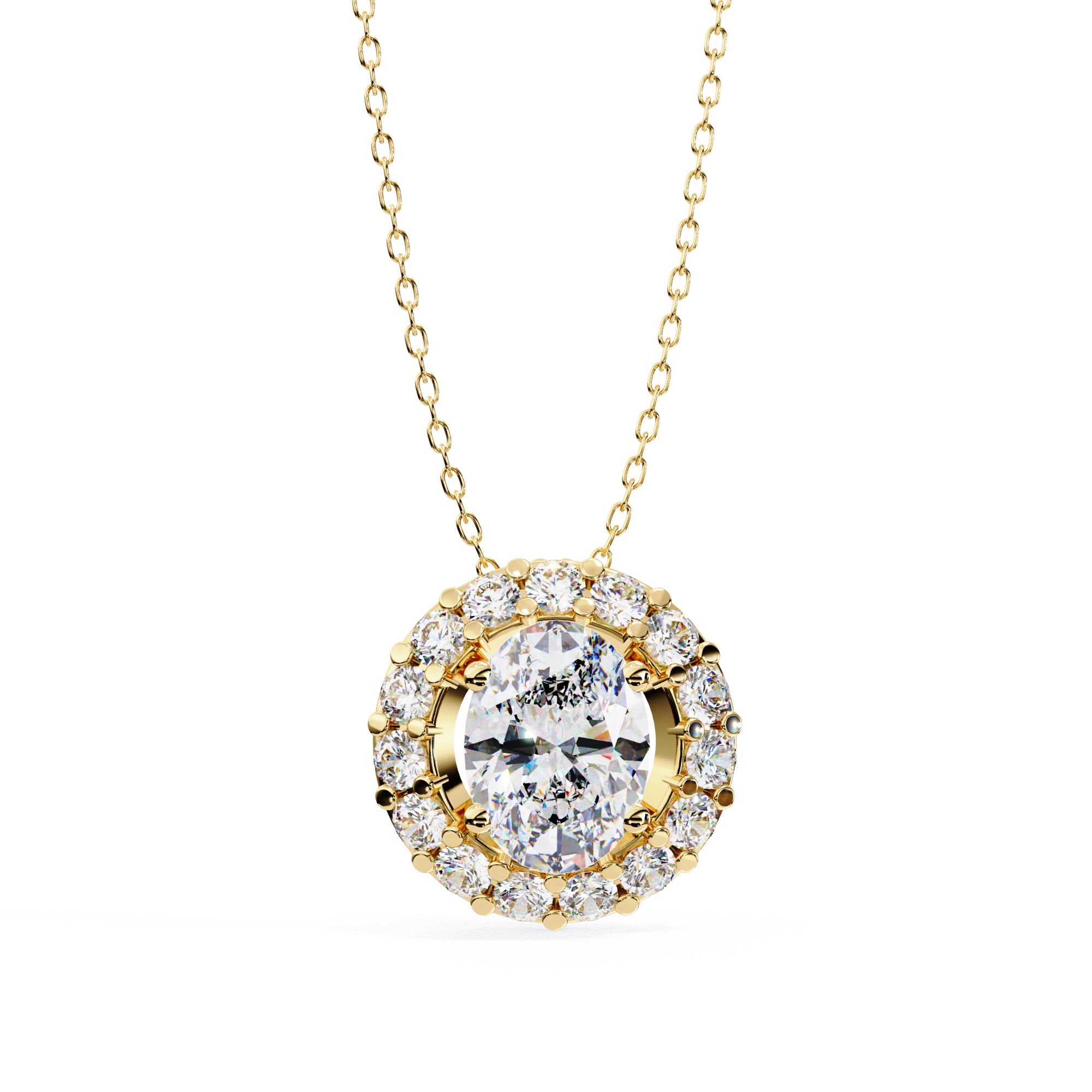 WOKE ™ VVS-F Lab Grown Diamond .80 Carat Halo pendant (NO CHAIN)