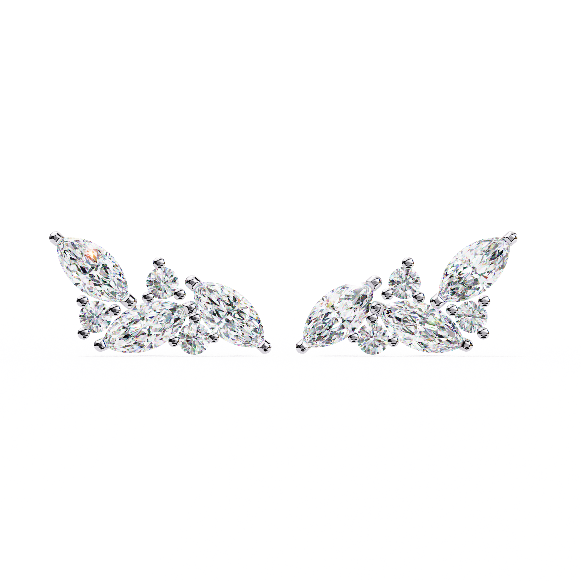 WOKE ™ VVS-F Lab Grown .55 Carat Marquise cut Diamond earrings in 14/18k Gold