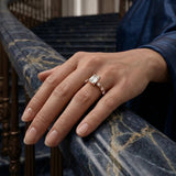 2.970 CT Emerald Cut Lab Grown Diamond Ring in 9K Gold/14K Gold |WOKE
