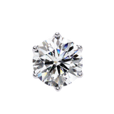 Round CUT 6 Pronggs Moissanite Studs in 9K Gold/925 Silver for HIM |WOKE