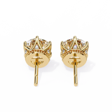 Round CUT 6 Pronggs Moissanite Studs in 9K Gold/925 Silver for HIM |WOKE