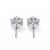 Round CUT 6 Pronggs Moissanite Studs in 9K Gold/925 Silver for HIM |WOKE