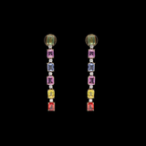 Multi Color sapphire Jewelry Diamond Earrings | WOKE