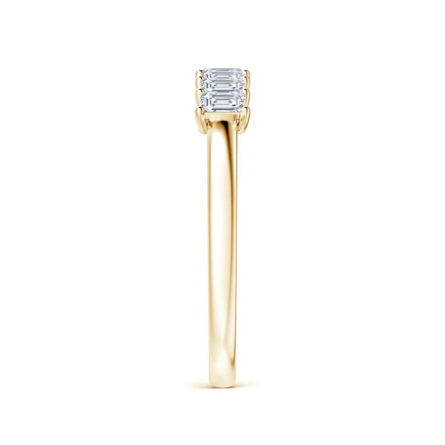 Lab-Grown Emerald-Cut Diamond Seven Stone Ring| WOKE