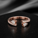 Pear & Round Cut Lab Grown Diamond Ring in 9K Gold/14K Gold |WOKE
