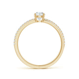Lab-Grown-Solitaire Round Diamond Criss-Cross Engagement Ring| WOKE