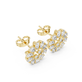 0.95 CT Pear & Round Moissanite Studs in 9K Gold/925 Silver |WOKE