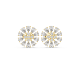 0.95 CT Pear & Round Moissanite Studs in 9K Gold/925 Silver |WOKE