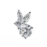 WOKE ™ VVS-F Lab Grown 2.00 Carat Round cut Diamond earrings in 14/18k Gold