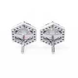 WOKE ™ VVS-F Lab Grown 2.20 Carat Round cut Diamond earrings in 14/18k Gold