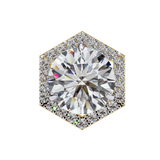WOKE ™ VVS-F Lab Grown 2.20 Carat Round cut Diamond earrings in 14/18k Gold