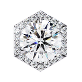 WOKE ™ VVS-F Lab Grown 2.20 Carat Round cut Diamond earrings in 14/18k Gold