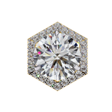 WOKE ™ VVS-F Lab Grown 2.20 Carat Round cut Diamond earrings in 14/18k Gold